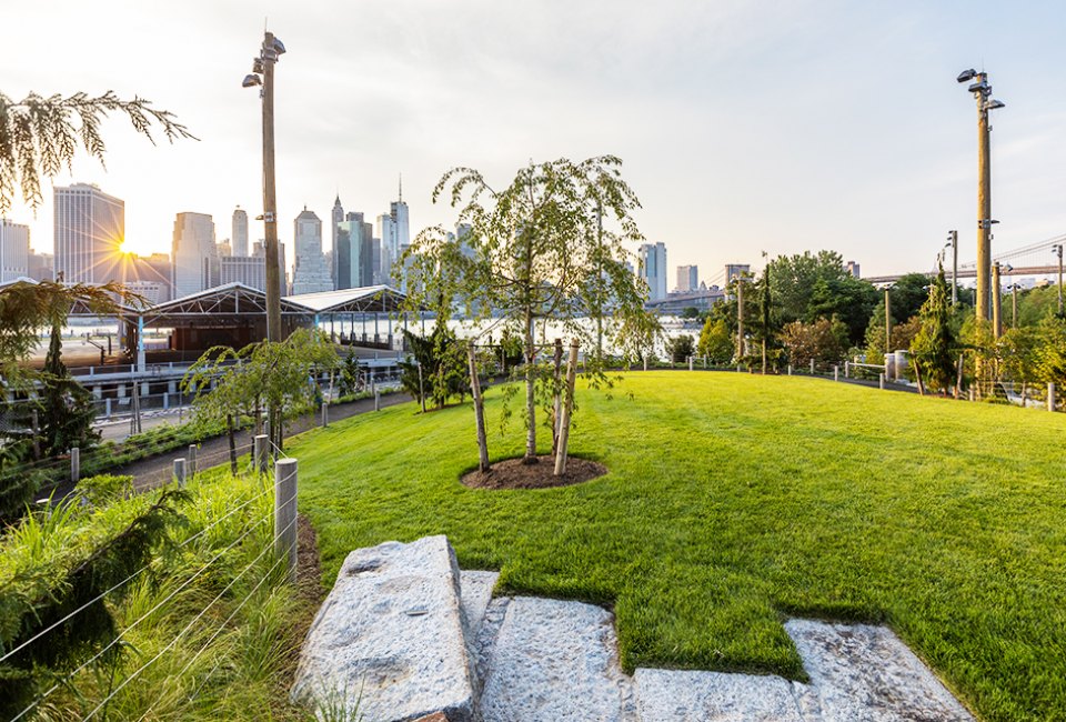 Three acres of new parkland debuted last week at Brooklyn Bridge Park's Pier 2 Uplands. 
