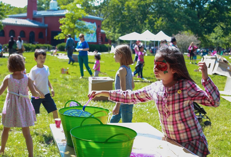 Play outdoors at the Go Green Brooklyn Festival in McCarren Park. Photo courtesy of the event