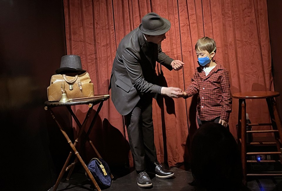 At Brooklyn Magic Shop, kids can see—and participate in—a magic show or take classes and learn how to perform magic tricks on their own. 