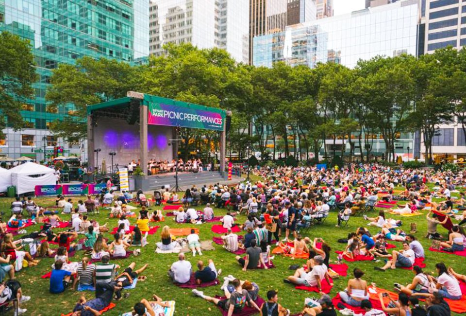 Bryant Park's Picnic Performances welcome New Yorkers to experience the city’s vibrant arts and culture. Photo by Ryan Muir Lores 