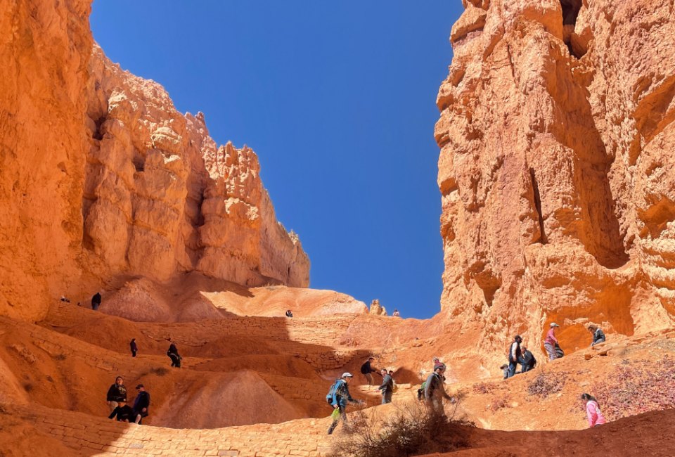 Climb through the magnificent rock formations at Bryce Canyon National Park. Photo by Tim Knauff