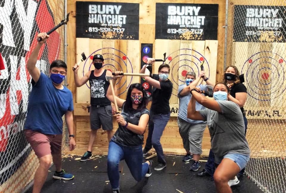 Test your marksmanship at Bury the Hatchet. Photo courtesy of Bury the Hatchet