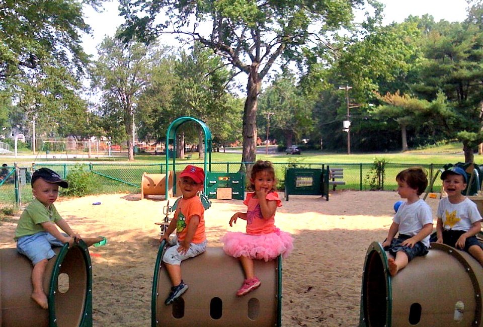 Newton's Cabot Tot Lot is one of many toddler-centric playgrounds in greater Boston.