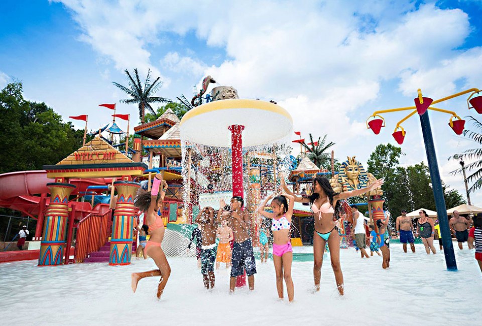 The outdoor water park at Camelback Resort in the Poconos is all about the kids.