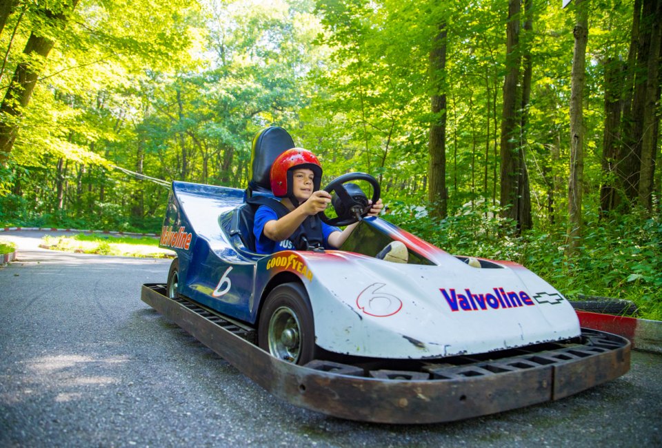 Race cars are part of the fun at Awosting. Photo courtesy of Camp Awosting 