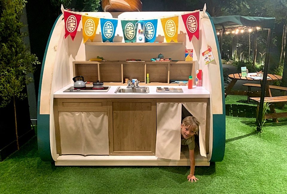 At the new CAMP Flagship store in Los Angeles, kids can have a one-of-a-kind, camping-themed experience.