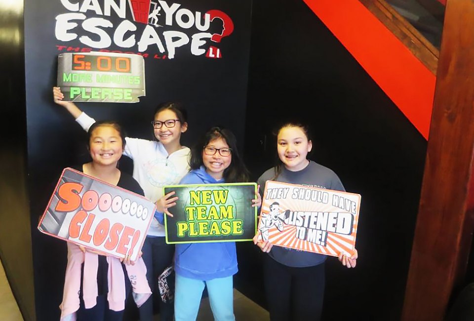Treat your kids to an afternoon at Can You Escape? LI. Photo courtesy of Can You Escape?