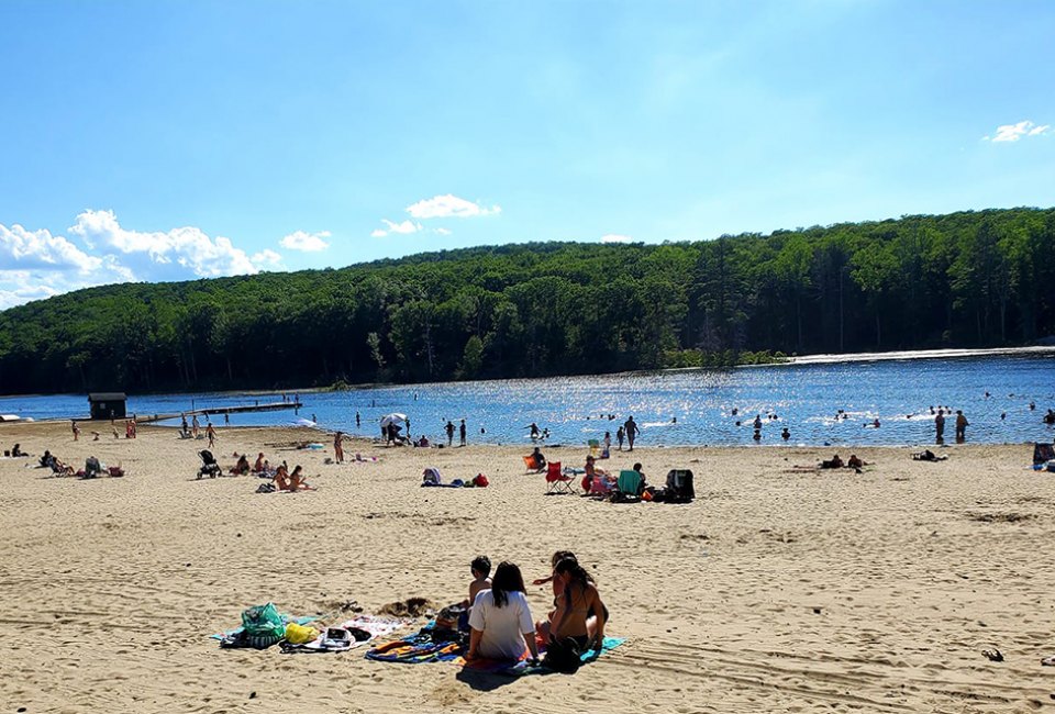  Enjoy the spacious shore and freshwater at Fahenstock State Park's Lake Canopus. Photo courtesy of I Love the Hudson Valley