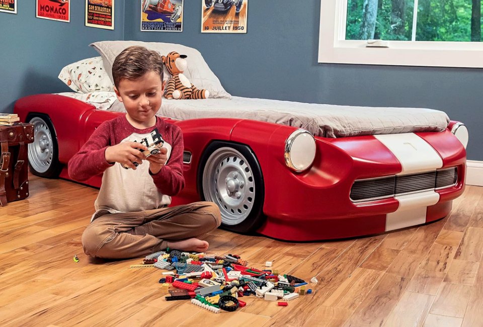 The Step2 Roadster Toddler-to-Twin Bed is cool for car lovers. 