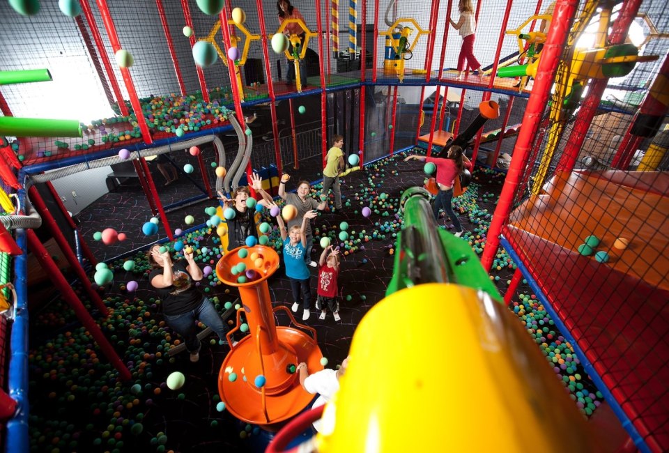 Castle Fun Center in Chester has a giant inflatable park, a rock wall, laser tag, and more. Photo by Katherine Dhurandhar 