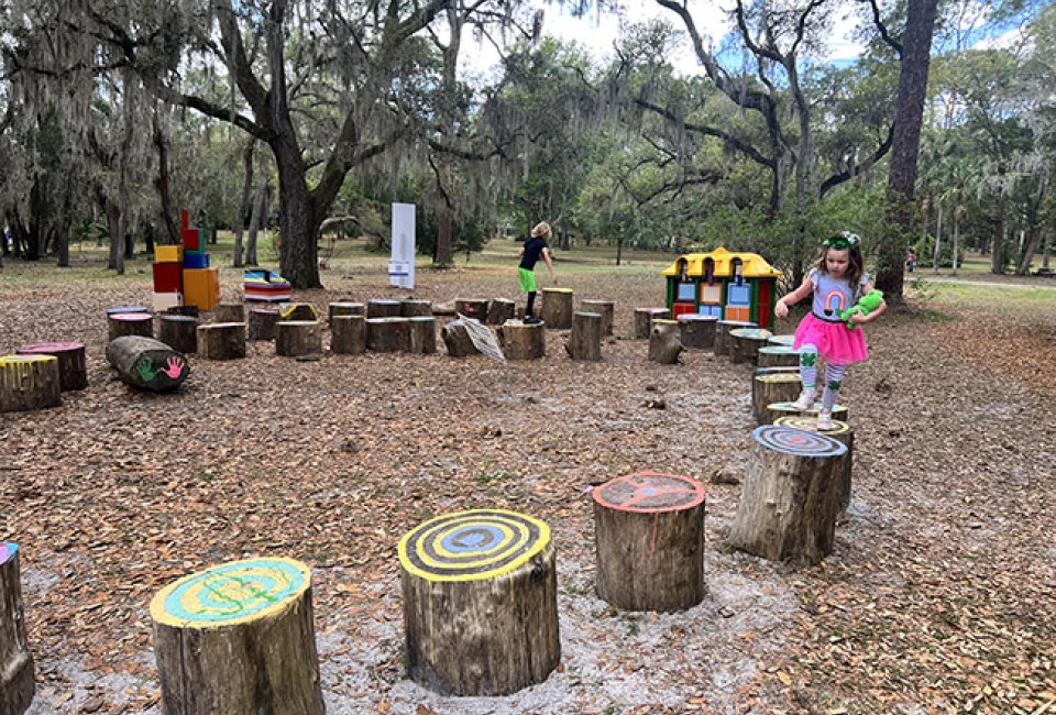 Enjoy the outdoor fun of FunHundred at Mead Botanical Gardens, running through the entire month of April. Photo by author 