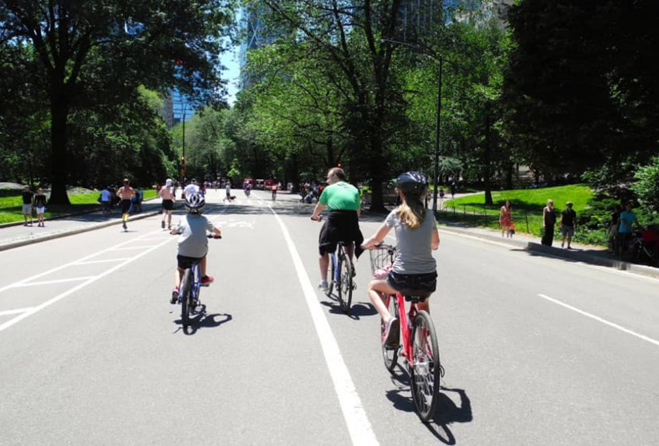 Fewer cars means more space for bikes! Photo courtesy NYC Parks