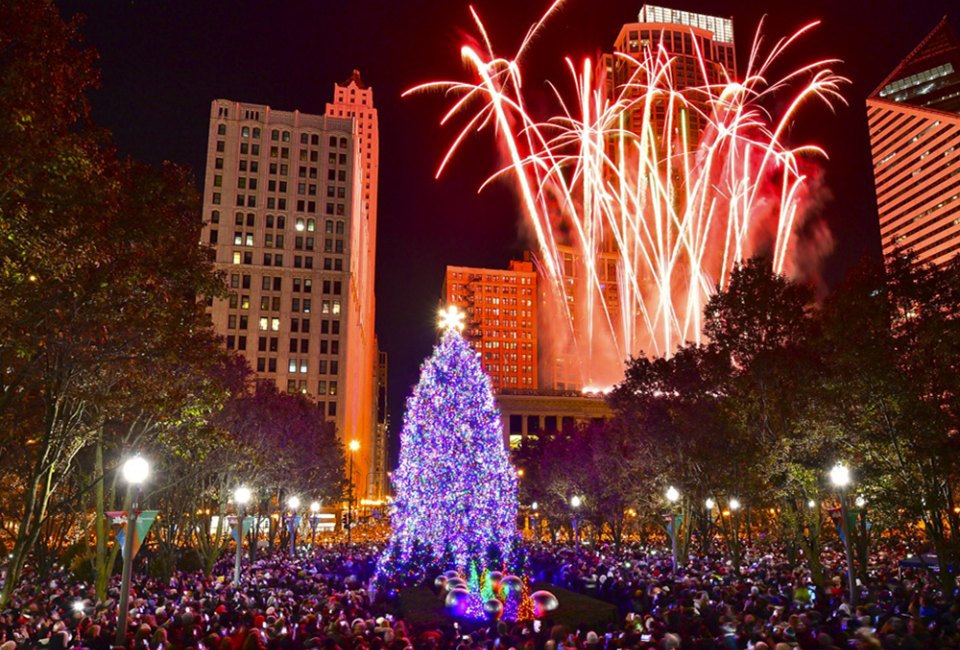 The Annual Chicago Christmas Tree Lighting Ceremony. Photo courtesy of the Chicago Department of Cultural Affairs