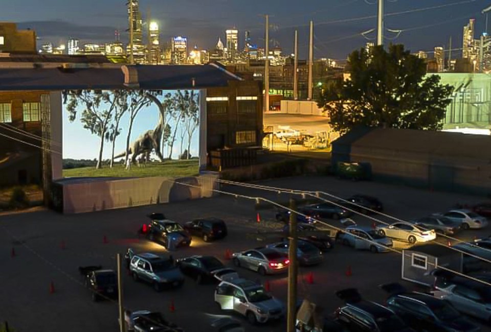 ChiTown Movies is a drive-in movie theater in Chicago. Photo courtesy of ChiTown Futbol, Facebook