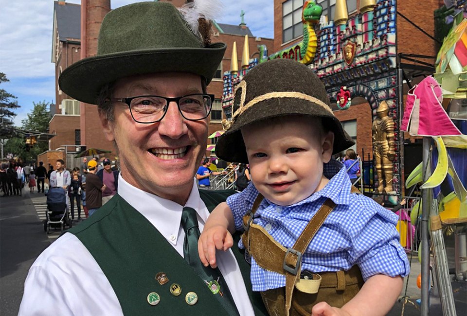 Dad and son at Oktoberfest. Photo courtesy of St. Benedict's Oktoberfest 