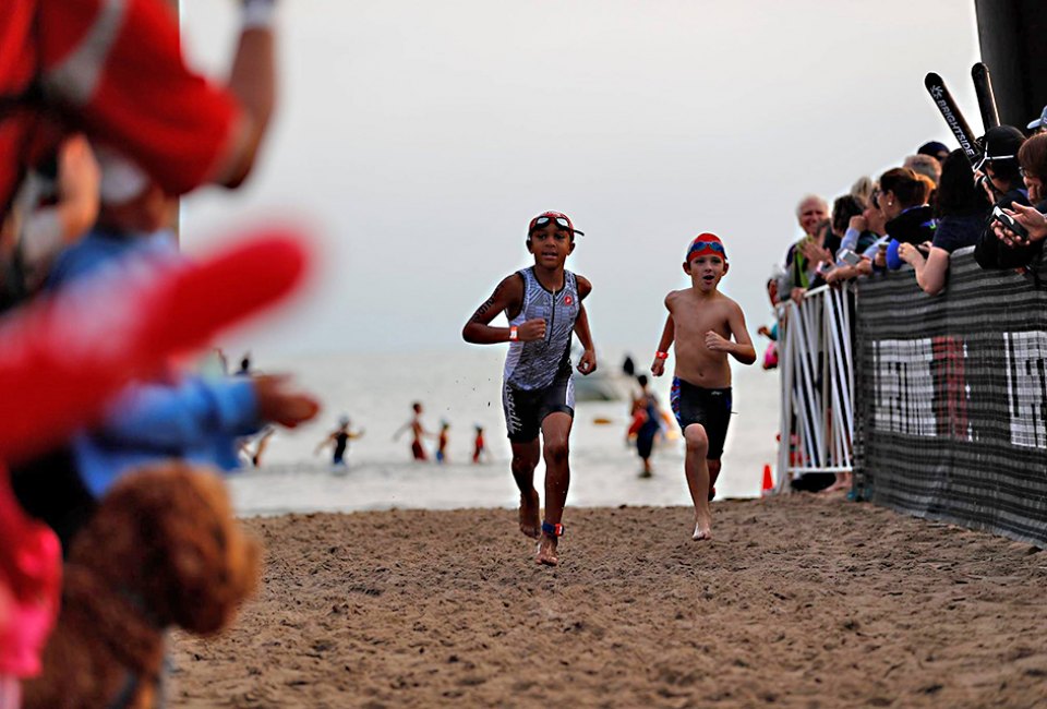 Young athletes come out for the Lifetime Kids Tri Chicago. Photo courtesy of the event