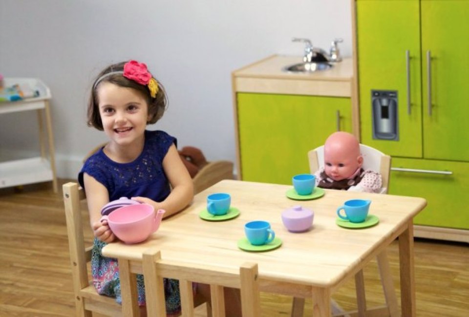 Teatime meets playtime in Beverly. Photo courtesy of the Children's Piazza