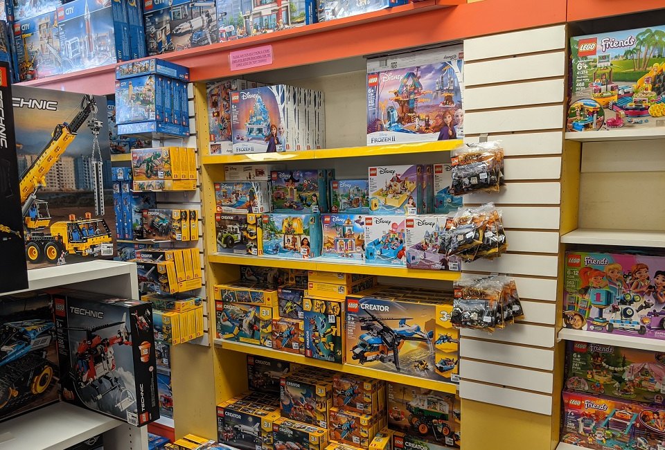 Child's Play has several area stores offering contactless curbside pickup or delivery of its goods, including these fun Lego sets. Photo courtesy of Child's Play 
