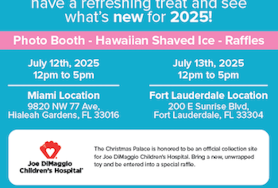 Christmas in July at The Christmas Palace Fort Lauderdale