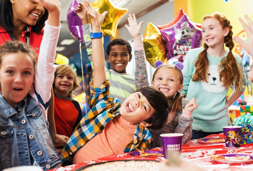 Kids love a birthday party filled with games and pizza at Chuck E. Cheese. Photo courtesy of Chuck E. Cheese