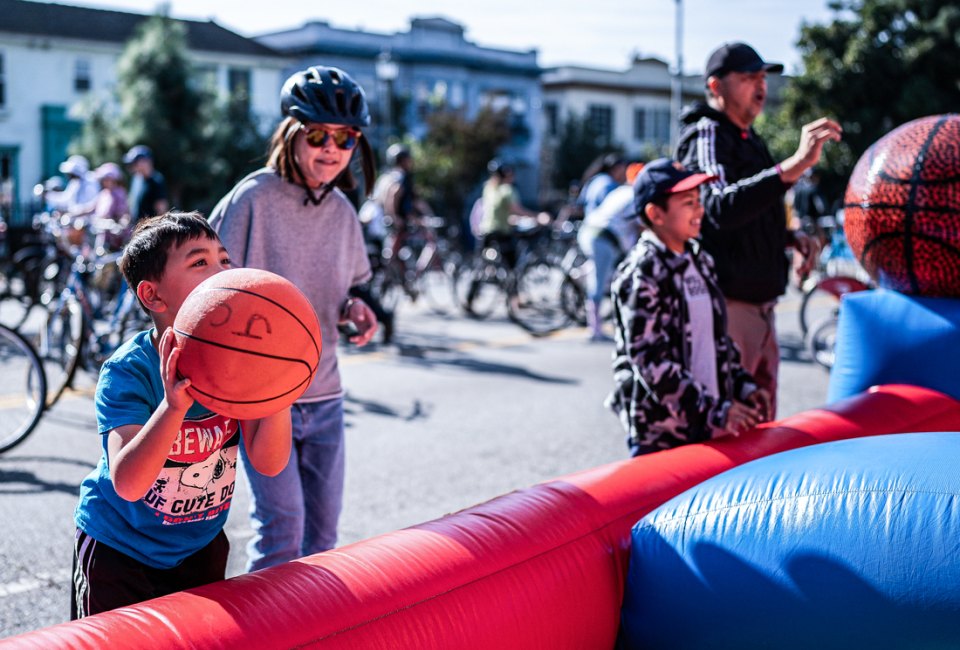 Kid enjoying the CicLAvia -South LA. Photo by Jon Endow