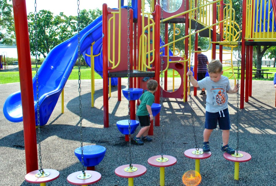 One of the many jungle gyms at Clear Lake Park. Photo by Ashley Jones