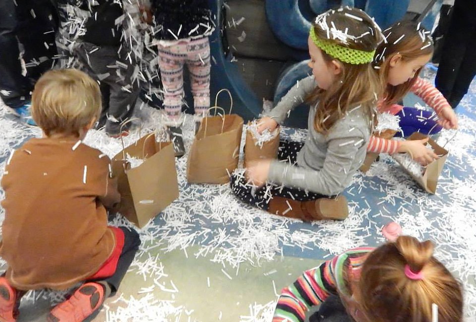 Play in confetti and celebrate the New Year's Eve Ball Drop at the Children's Museum of the East End. Photo courtesy of CMEE