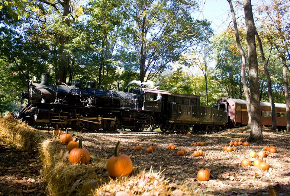 Go for a train ride en route to a corn maze with the Delaware River Railroad Excursions