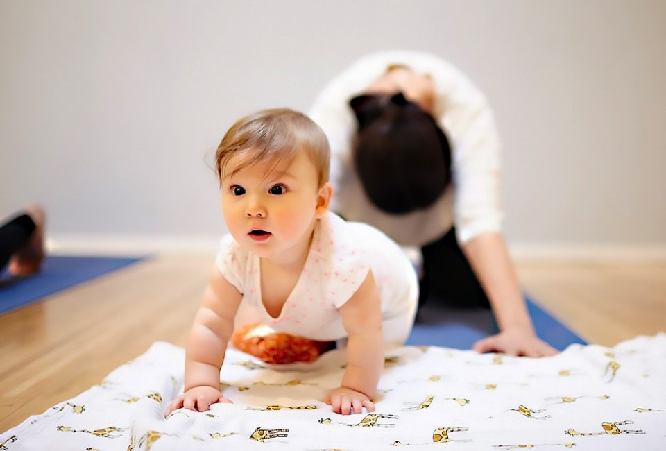 Rebuild strength and soothe the aches of new parenthood while connecting with your newest addition at Bend and Bloom. Photo courtesy of the studio