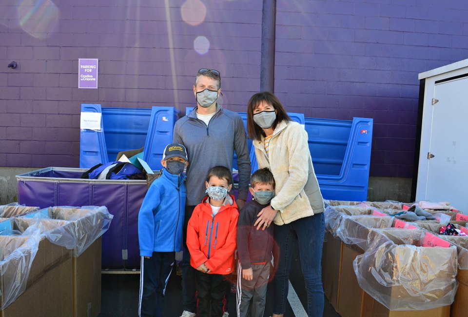 Families can volunteer together in Newtonville. Photo courtesy of Cradles to Crayons