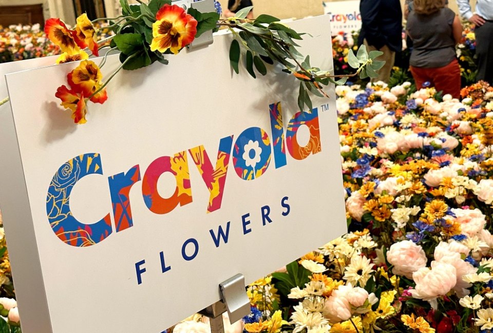 We got to check out the pop-up that launched Crayola Flowers with a 