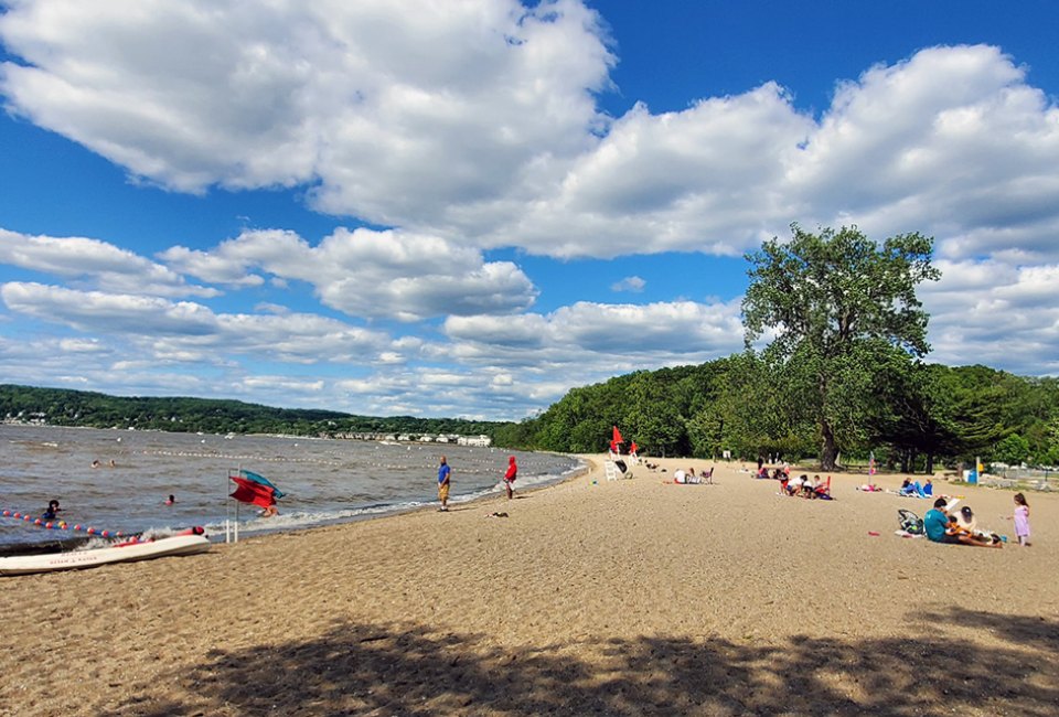 Make a splash at Croton Point Beach. Photo courtesy of Westchester County