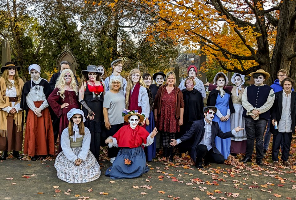 Meet the Ghosts at this year's West Hartford Hauntings, one of the top ghost and graveyard tours for families in New England. Photo courtesy of the Noah Webster House.