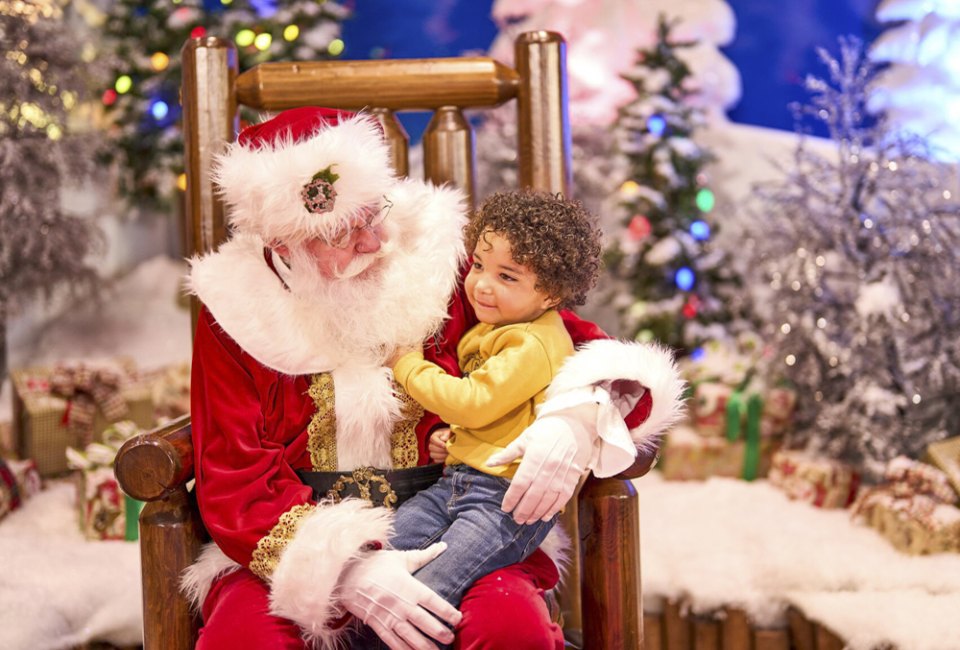 Connecticut is full of happiness, joy, and free Christmas and holiday activities, like Santa at Cabela's Wonderland. Photo courtesy of Bass pro Shops