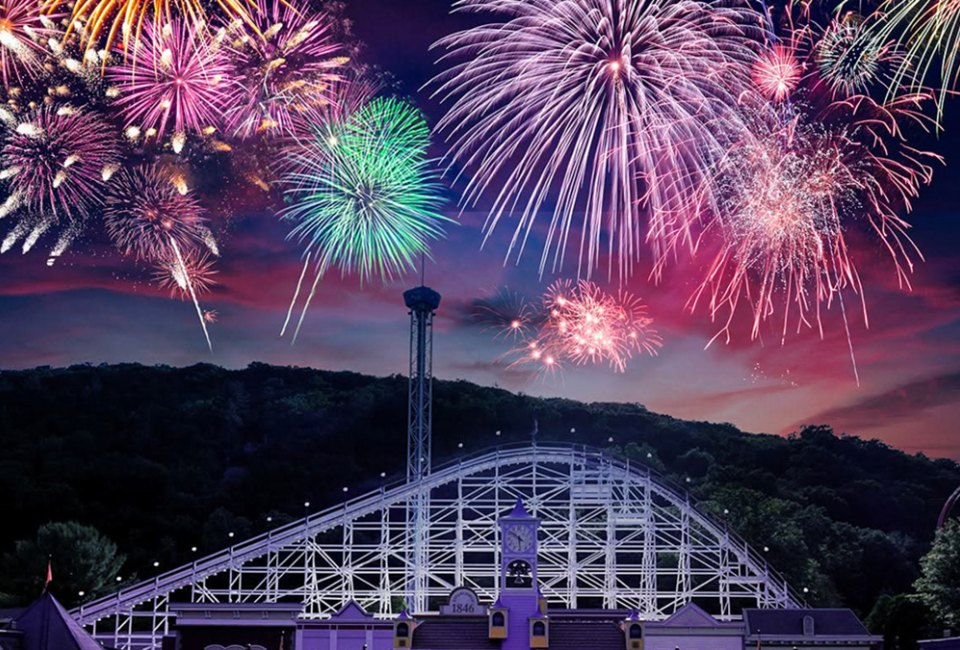 4th of July Weekend in Connecticut: Fireworks, Jaws, and More Things to Do with Kids All over Connecticut, 4th of July Weekend 2025 is bursting with fun! Fourth of July Fireworks photo courtesy of Lake Compounce.