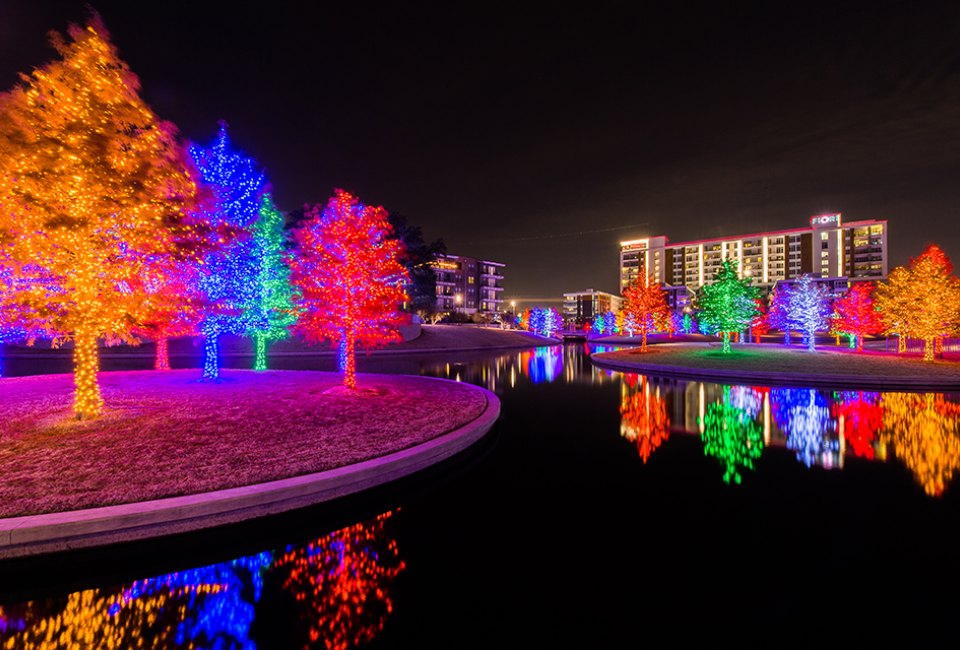 Vitruvian Park transforms into a magical wonderland during the holiday season! Photo courtesy Vitruvian Lights 