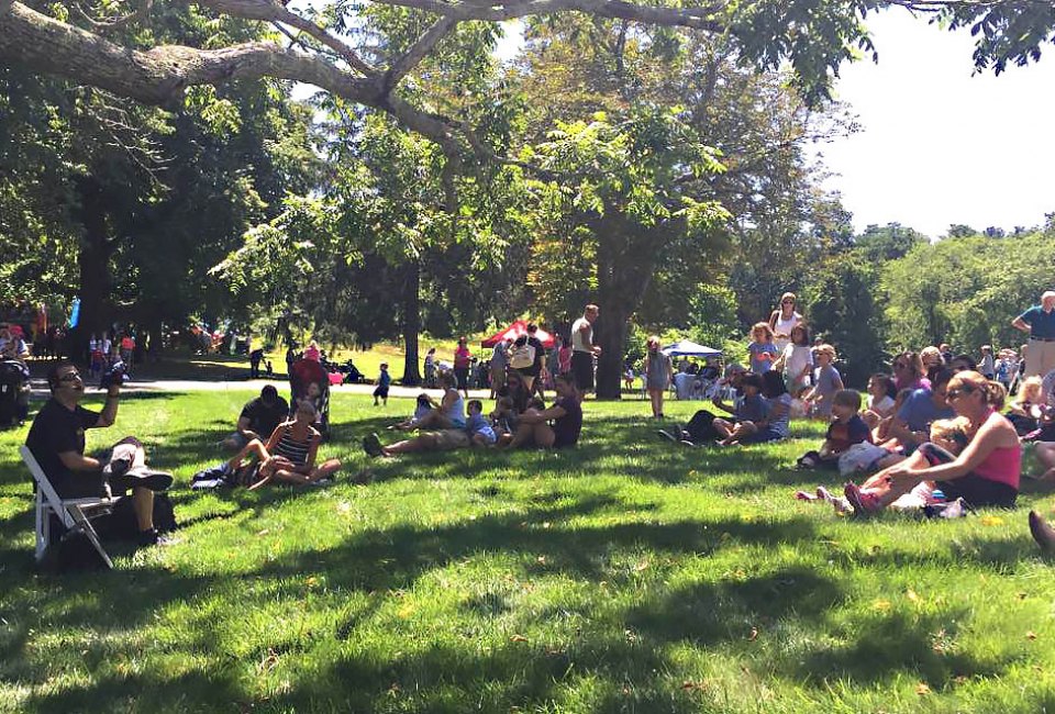 Family Fun Day is enjoyed in the shade at the Daniel Webster Estate. Photo courtesy of the estate