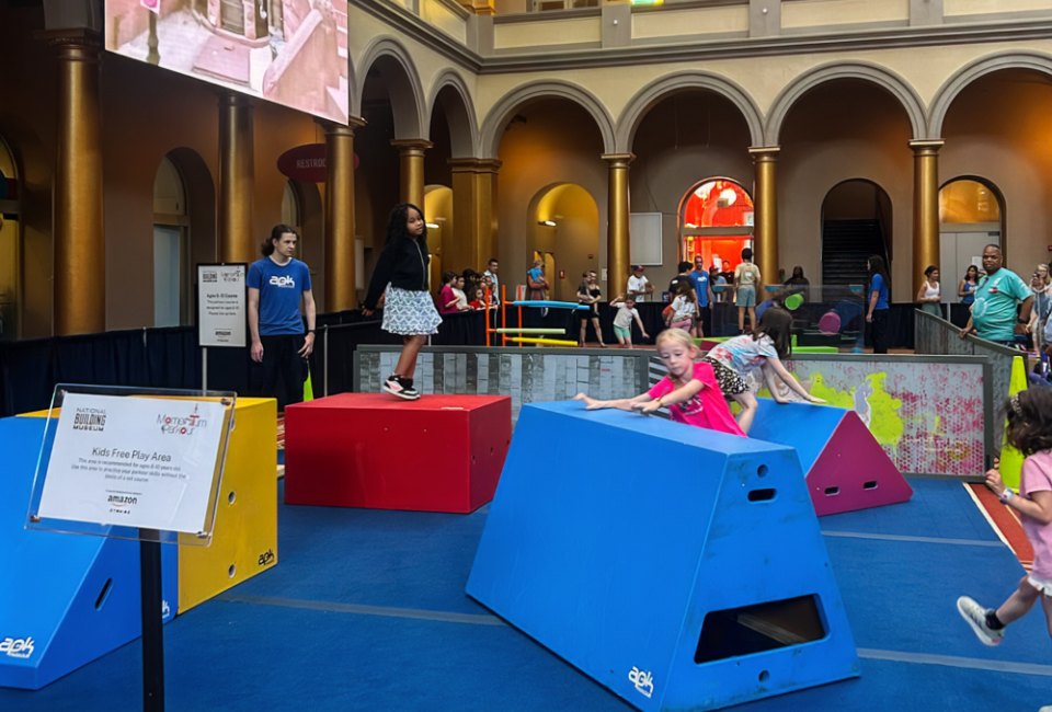 Museum Events, Free Fun, and More Things To Do in DC This Weekend With Kids This weekend is your last chance to visit Momentum Park(our) at the National Building Museum! Photo courtesy of the museum.