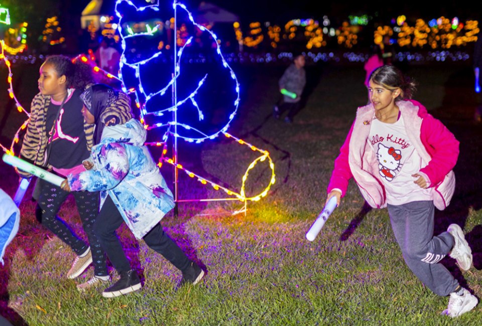 Take a lighted trail walk at Reston's Winterfest. Photo courtesy of Winterfest