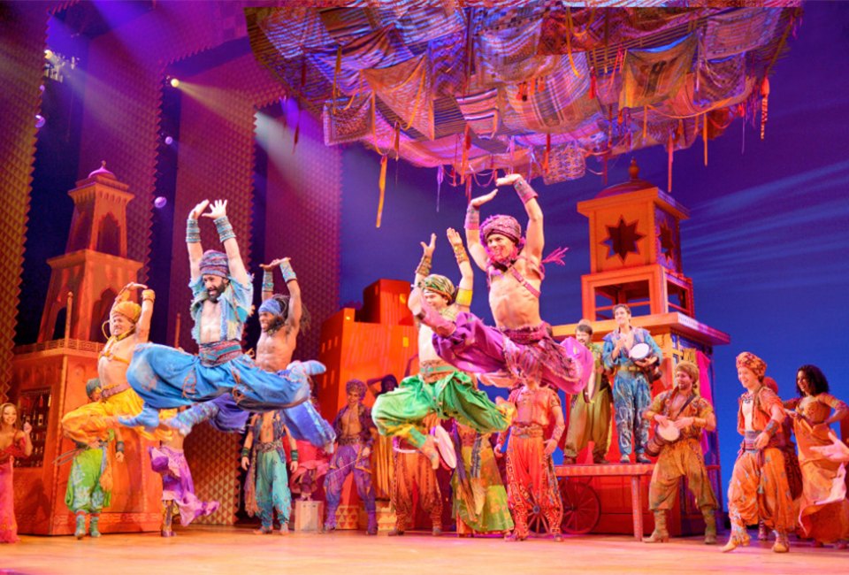 Disney On Broadway has released a new instructional video teaching fans how to dance the opening number “Arabian Nights” (above) from Aladdin. Photo by Deen Van Meer