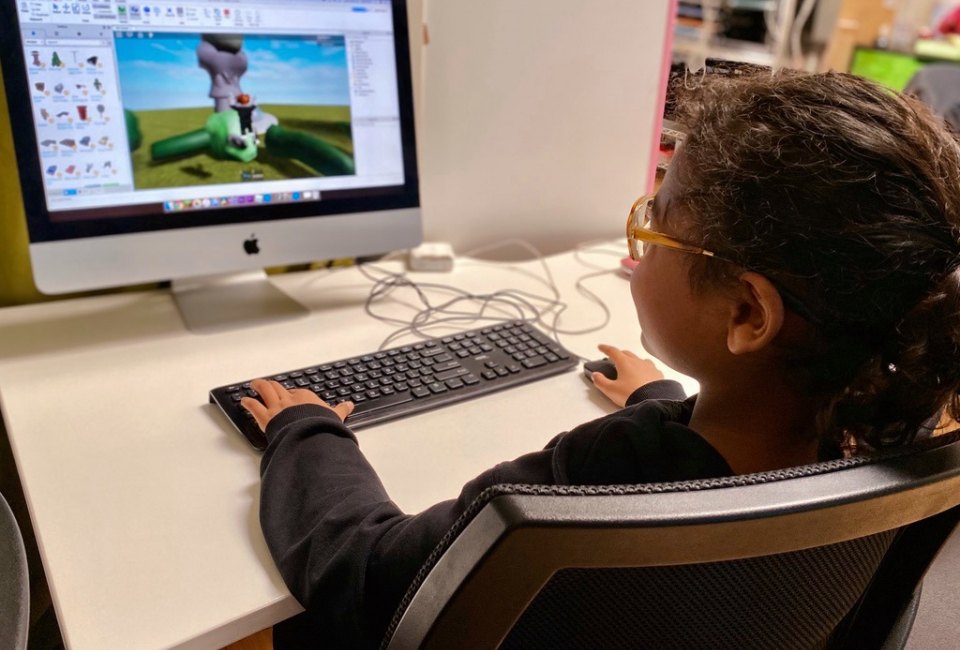 Coding classes for kids means learning while still enjoying screentime! Photo courtesy of Digital Dragon