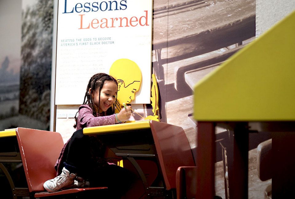 Immersive exhibits teach kids about historical movements at the DiMenna Children's History Museum.