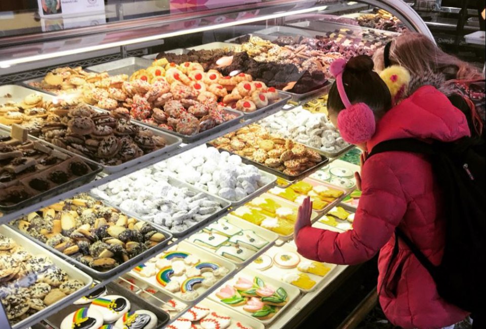 Kids will have a hard time deciding between all the delicious treats at Dinkel's, the 100 year old Bavarian bakery