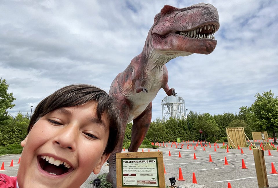 Enjoy a prehistoric encounter at the Drive-Thru Dino Safari in Deer Park.