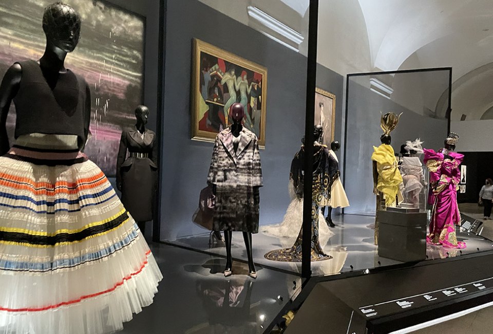 Christian Dior's wearable artwork is the subject of an installation at the Brooklyn Museum. Photo by author