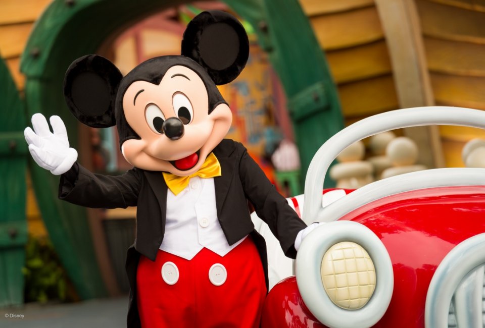 Mickey welcomes kids to Toontown for a birthday bash! Photo courtesy of Disneyland Resort
