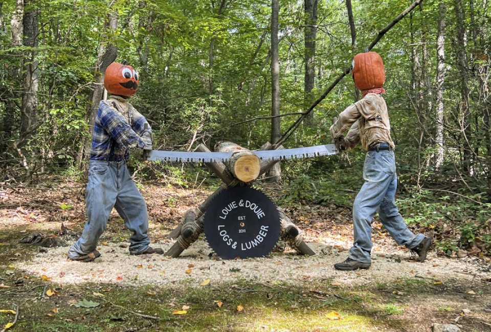 Image of lumberjack-themed pumpkinseeds at Pumpkintown USA