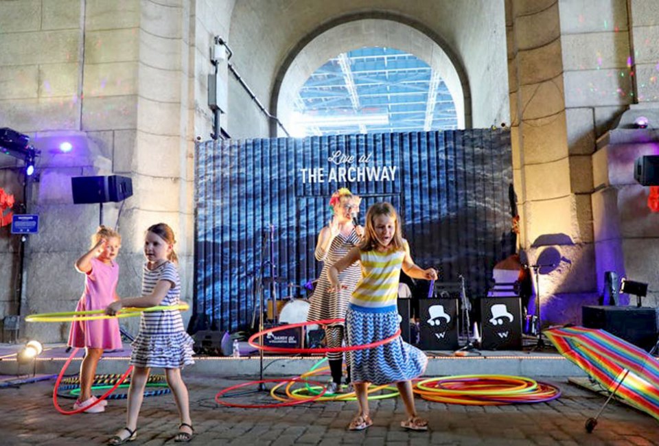 The Brooklyn Public Library's Adams Street Branch offers kid-friendly fun under the Dumbo Archway. Photo by Ming Chang