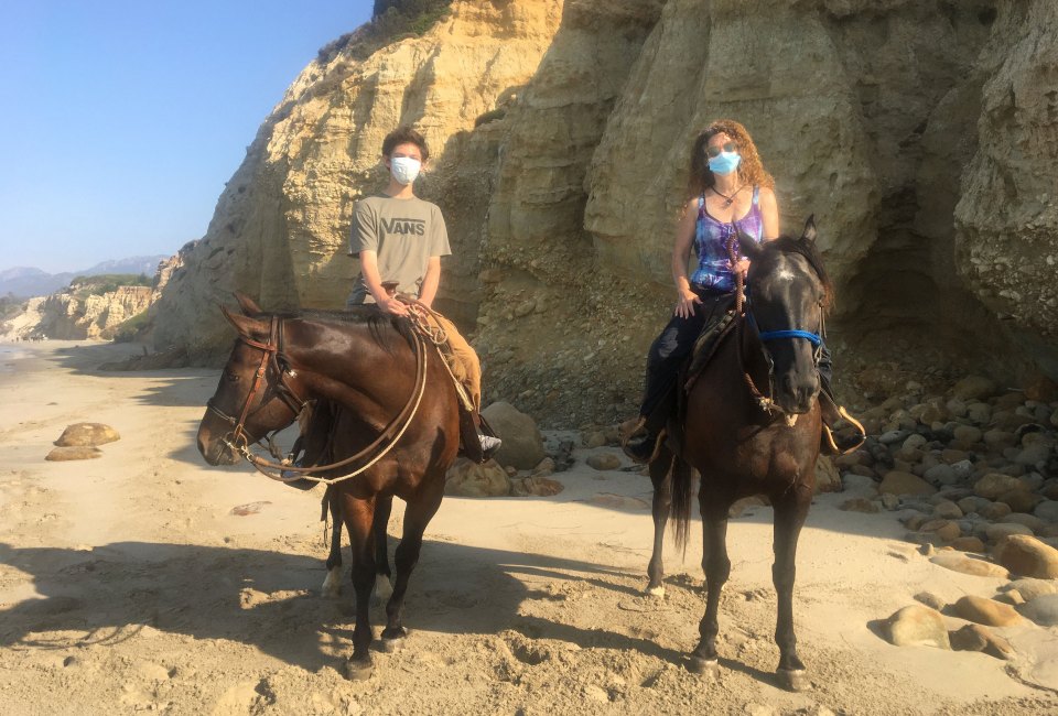 Only in LA can you take a beach ride in the winter. Photo by Mommy Poppins