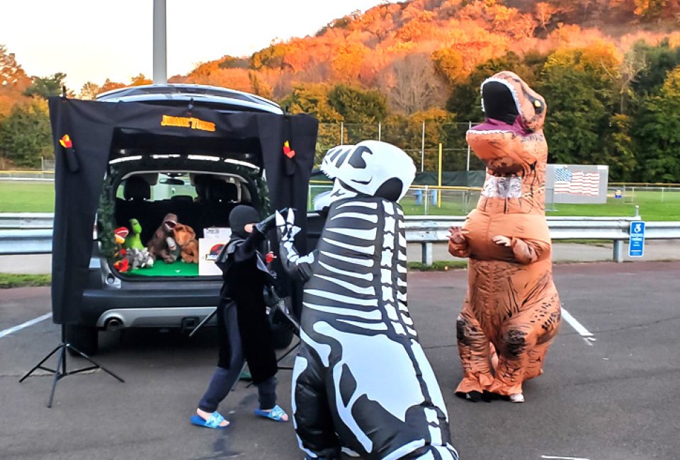 See inflatables, decorated vehicles, and helpful ninjas at these CT trunk-or-treats. Photo courtesy of the East Haven Rotary Club